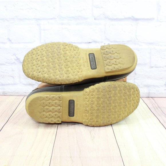 LL Bean Brown Leather Lace Up Waterproof Thinsulate Duck Boots Size 9 M - Picture 9 of 9